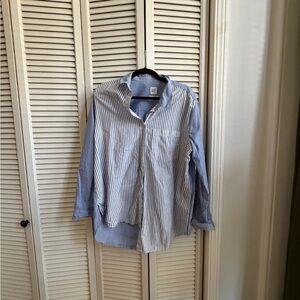 GAP Blue and White Striped Shirt